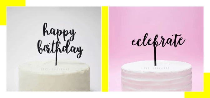 Laser Cut Cake Toppers